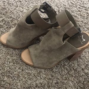 Marc Fisher suede peep toes